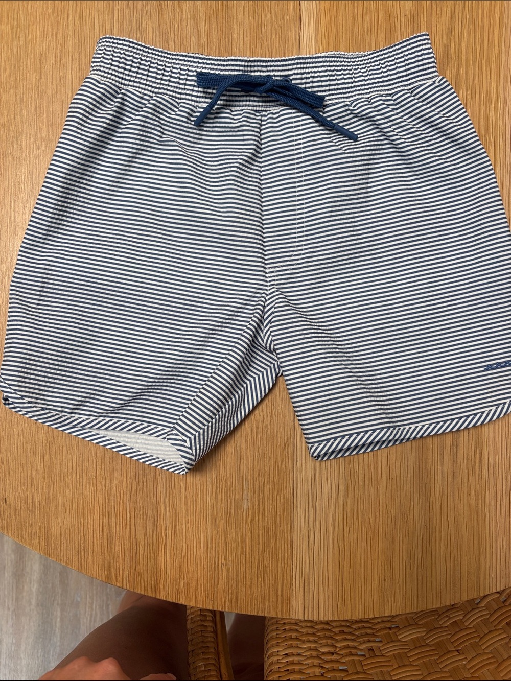 Minnow swim boys navy stripe trunks